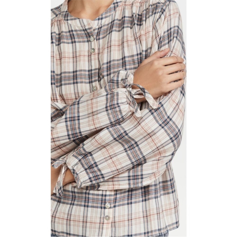 Faherty Everleigh Plaid Button Down In Cream Elli… - image 4